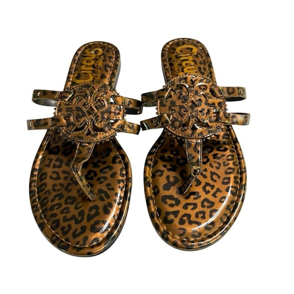 Circus by Sam Edelman Cherri Cheetah Leopard Animal Print Thong Sandals Size 9.5 - Picture 5 of 12